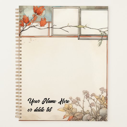 山花書三つ花紅花 プランナー手帳 (正面)