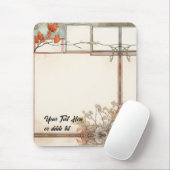 山花書三つ花紅花 マウスパッド (マウス)