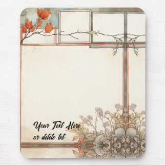 山花書三つ花紅花 マウスパッド