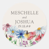 山花結婚新郎国花 ラウンドシール (正面)