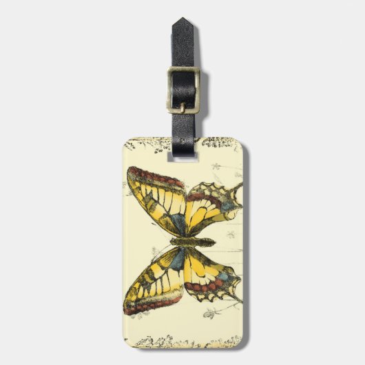 山花飾り蝶 ラゲッジタグ (正面縦)