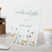 山花鮮やかの結婚式のカードと贈り物 台座サイン (インサイチュ)