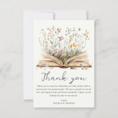 山花 | ブックテーマベビーシャワー サンキューカード (正面)