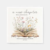 山花 | ブックテーマベビーシャワー スタンダードカクテルナプキン (正面)