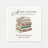 山花 | ブックテーマベビーシャワー スタンダードカクテルナプキン (正面)