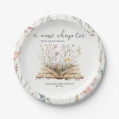 山花 | ブックテーマベビーシャワー ペーパープレート (正面)