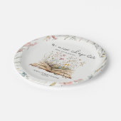 山花 | ブックテーマベビーシャワー ペーパープレート (アングル)