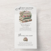 山花 |本テーマベビーシャワー招待状 オールインワン招待状 (内側)