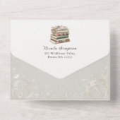 山花 |本テーマベビーシャワー招待状 オールインワン招待状 (裏面)