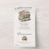 山花 |本テーマベビーシャワー招待状 オールインワン招待状 (内側)