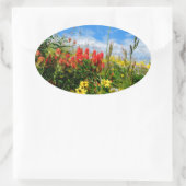 山花 楕円形シール (バッグ)