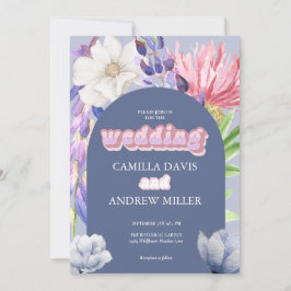 山花 |結婚のアーチ |植物写真 | QR 招待状