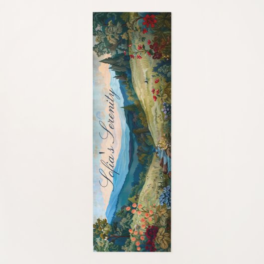 山芸術的と花の自然静穏 ヨガマット (正面)