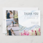 山草地結婚の写真片サンキューカード サンキューカード (正面)