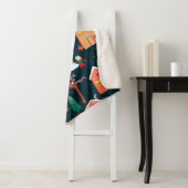 山荘での幸せなクリスマスタイムのシームレスなパターン シェルパブランケット (インサイチュ)