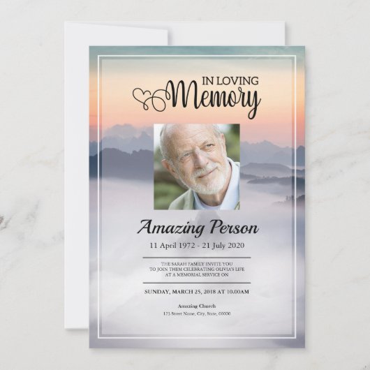 山葬令招待状 招待状 (正面)