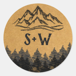 山行シンプル先ミニマル結婚クラス ラウンドシール