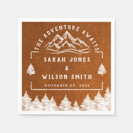 山行シンプル先ミニマル結婚 スタンダードカクテルナプキン