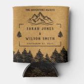 山行シンプル先ミニマル結婚 缶クーラー (正面)