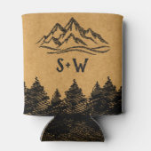 山行シンプル先ミニマル結婚 缶クーラー (裏面)