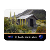 山調理師のパスとシェルターの小屋/ニュージーランドを旅行 マグネット (横)