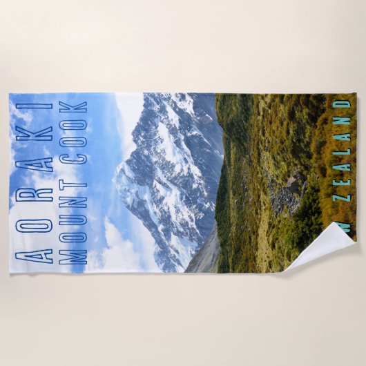山調理師サウスアイランドニュージーランドビーチタオル ビーチタオル (正面)