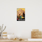 山調理師ニュージーランドヴィンテージ旅行 ポスター (キッチン)