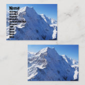 山調理師(Aoraki)ピーク，ニュージーランド 名刺 (正面/裏面)