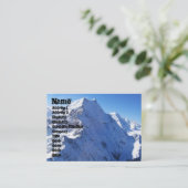 山調理師(Aoraki)ピーク，ニュージーランド 名刺 (スタンド正面)