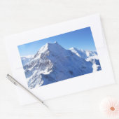 山調理師(Aoraki)ピーク，ニュージーランド 長方形シール (封筒)