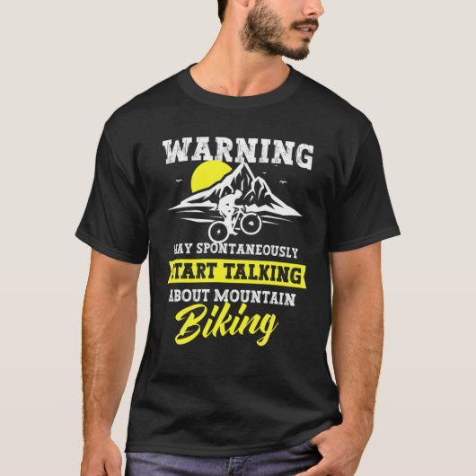 山警告のサイクリング、Cについて話し始める Tシャツ (正面)