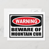 山警告のcurポストカードに用心 ポストカード (正面/裏面)