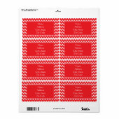 山赤と白形 ラベル (フルシート)