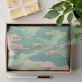 山越えの鶴のヴィンテージ日本の図 薄葉紙 (ギフト)