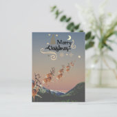 山越飛んでいるしにトナカイ ポストカード (スタンド正面)