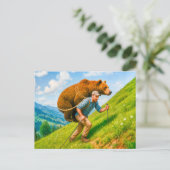 山運を熊が登る シーズンポストカード (スタンド正面)