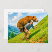 山運を熊が登る シーズンポストカード (正面/裏面)