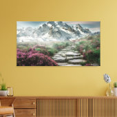 山道に巻かれたキャンバス キャンバスプリント (インサイチュ (リビング))