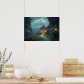 山道の聖門への曲がりくねった道 ポスター (キッチン)