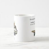 、山道のPasoのペルーの馬及びライダー襲って下さい コーヒーマグカップ (中央)