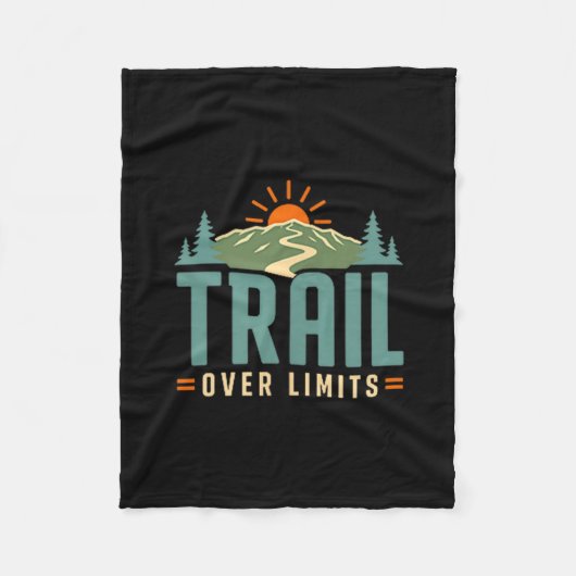 山道を越えて登山アウトドアトレッキング フリースブランケット (正面)