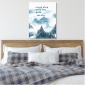 山道教インスパイア引用文ポスター キャンバスプリント (インサイチュ (寝室))