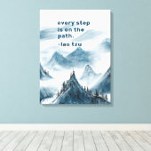 山道教インスパイア引用文ポスター キャンバスプリント (インサイチュ (ウッドフロア))