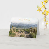 山道 カード (黄色い花)