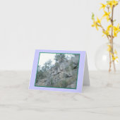 山遠くにだが私のハートノートカード カード (黄色い花)