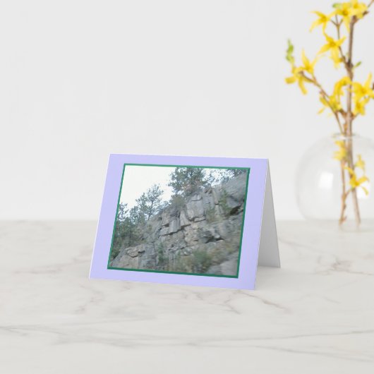 山遠くにだが私のハートノートカード カード (黄色い花)