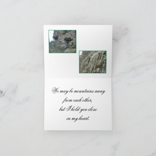 山遠くにだが私のハートノートカード カード (内部)
