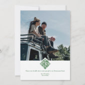 山野外ハネムーンファンドカップルのシャワー 招待状 (裏面)