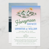 山野外ハネムーンファンドカップルのシャワー 招待状 (正面/裏面)