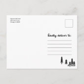 山野外素朴結婚式の日付を保存 ポストカード (裏面)